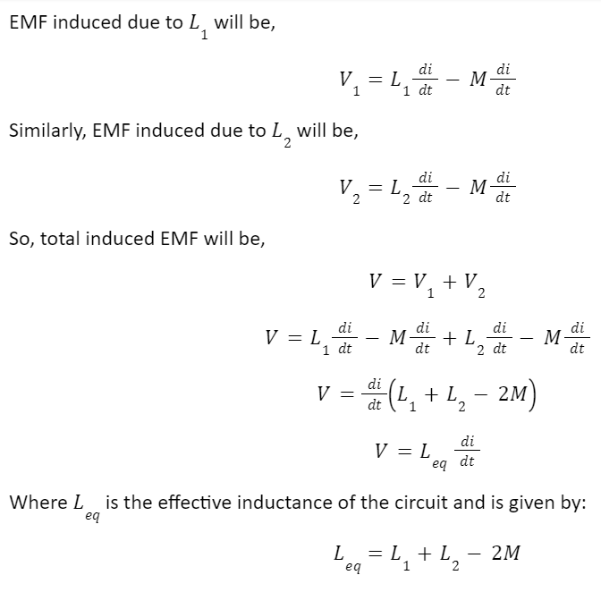 Inductors In Series Formula Coupled Equivalent Inductance