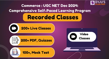 Commerce : UGC NET Dec 2024: Comprehensive Self-Paced Learning Program (Recorded Batch)