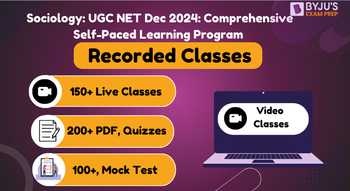 Sociology: UGC NET Dec 2024: Comprehensive Self-Paced Learning Program (Recorded Batch)