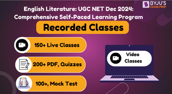 English Literature: UGC NET Dec 2024: Comprehensive Self-Paced Learning Program (Recorded Batch)