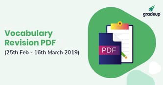 Vocabulary Revision PDF (25 Feb - 16 March 2019), Download now!