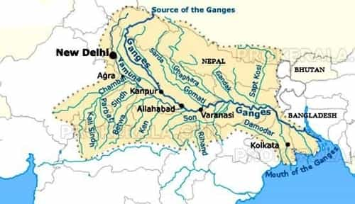 Uttar Pradesh River Map Drainage System Of Uttar Pradesh