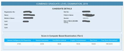 Ssc Cgl Tier 1 Marks 2019 2020 Released Check Ssc Cgl Scorecard And Normalised Scores Ssc And Railway 3446