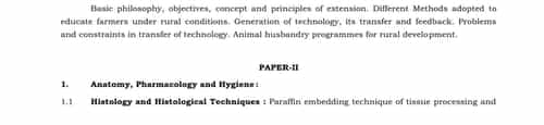 UPSC Animal Husbandry and Veterinary Science Syllabus -Download PDF