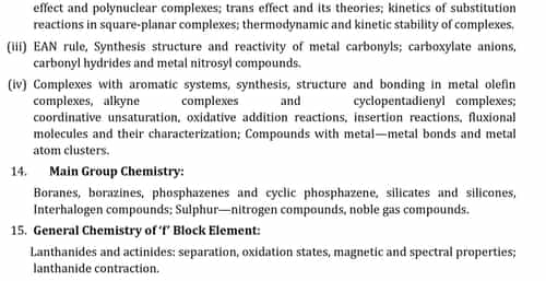 UPSC Chemistry Syllabus
