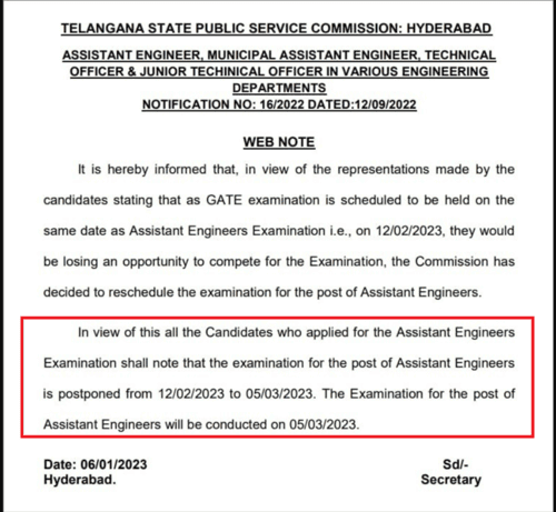 TSPSC AE 2022 Exam Date (5 March), Notification PDF, Syllabus